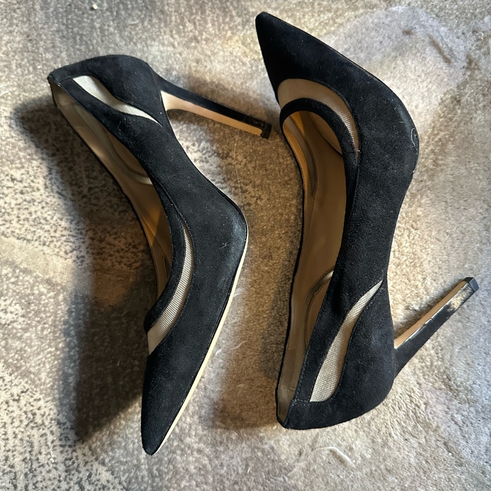 sam Edelman great condition black and mesh pointed toe heels size 10